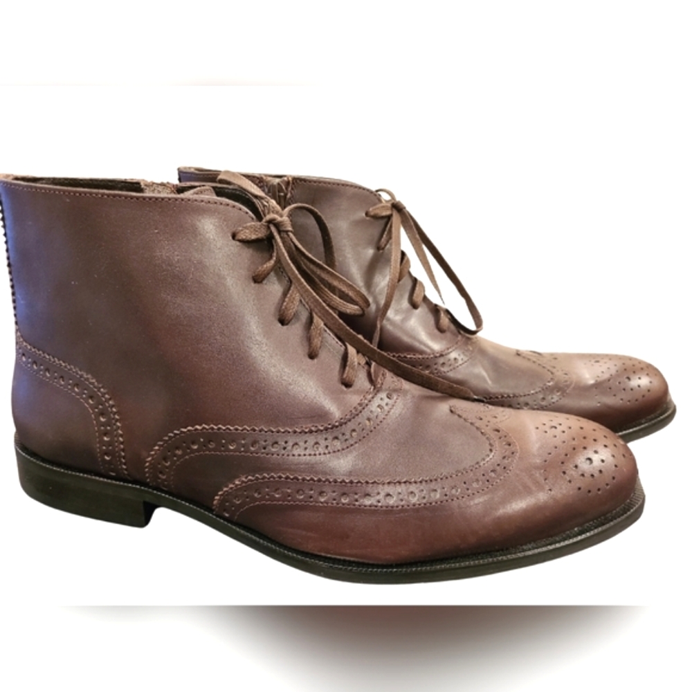 GIROTTI ◇ Brogue Ankle Boot - US 12, Brown
